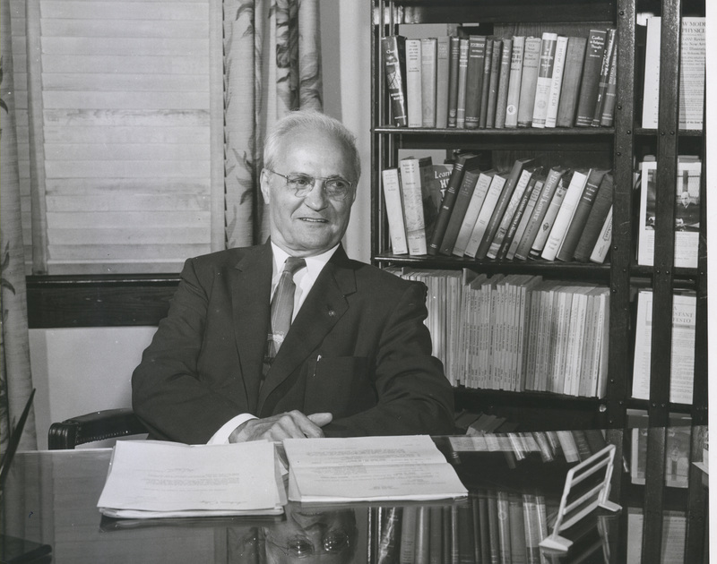 Morrison, John A  at desk 1958 (retiring).jpeg