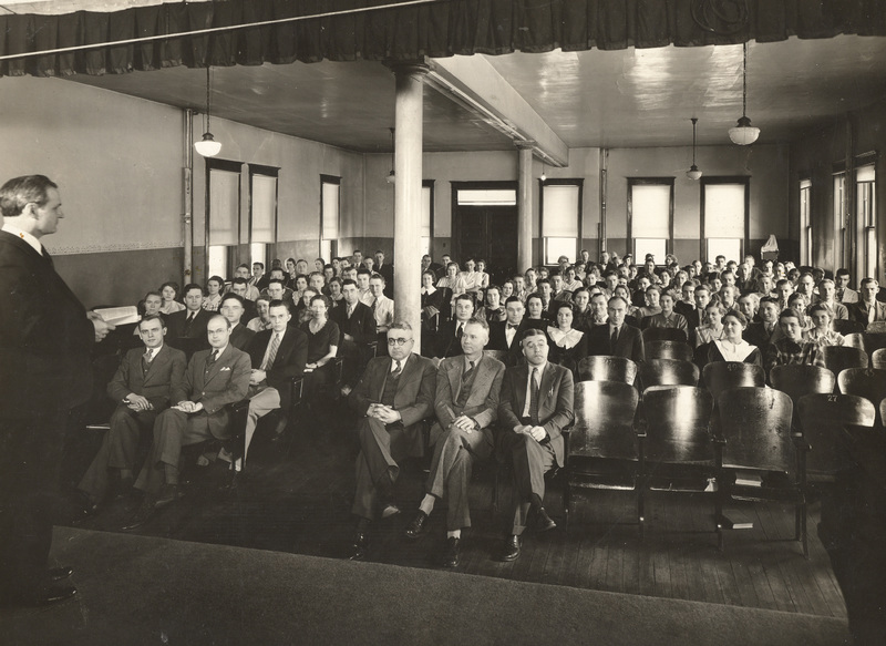 Old Main Chapel with President Morrison--1930's.jpg