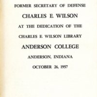 Library Dedication Speech by Wilson