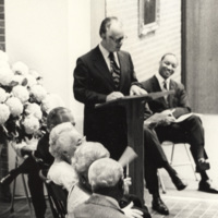 Decker Hall Dedication-June 1971-Pres Reardon at Podium.jpg