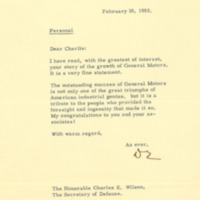 Letter from Eisenhower to Wilson