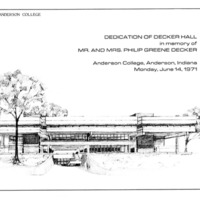 Decker Hall Invitation to Dedication