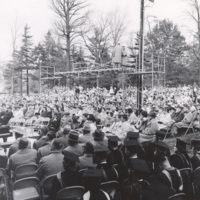 Crowd at Wilson Library Dedication